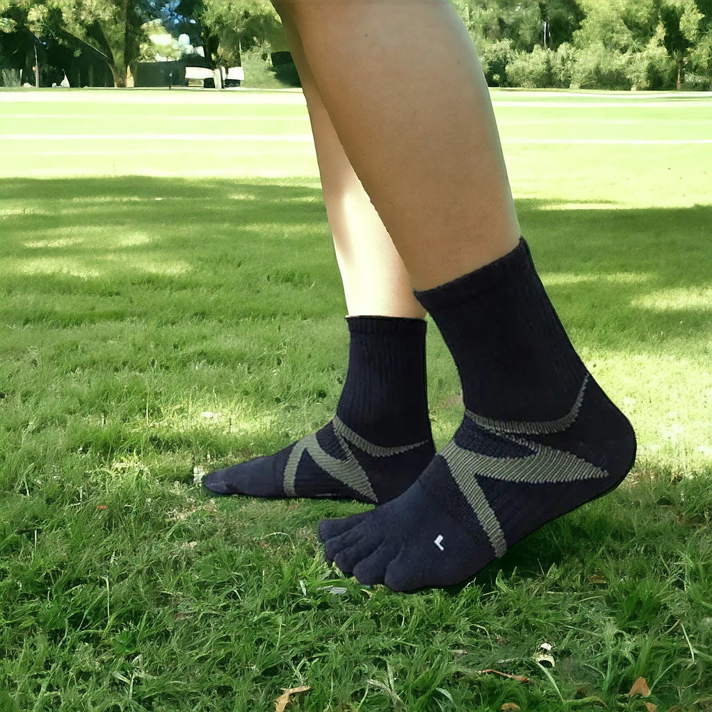 LMXA Ponzif Performance Bandage 5-Toe Socks – Anti-Slip, Arch Support & Antimicrobial Sports Tech