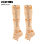 LMXA Comfort-Glide Zipper Compression Socks – 15-20 mmHg Knee-High Graduated Support Stockings for Circulation, Edema, and Limited Mobility