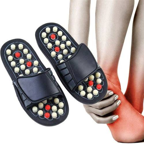 LMXA acupressure reflexology slippers with massage points
