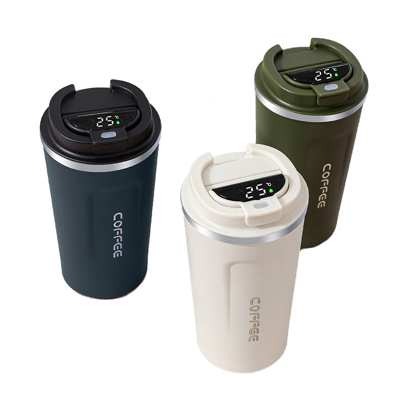 LMXA smart thermal mug with LED temperature display