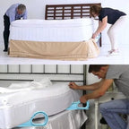 LMXA Lift-Glide 人體工學床墊升降器 – 省力楔形舉昇工具，適合關節炎患者的鋪床幫手，配備彎曲握把，供獨立長者和照護者使用