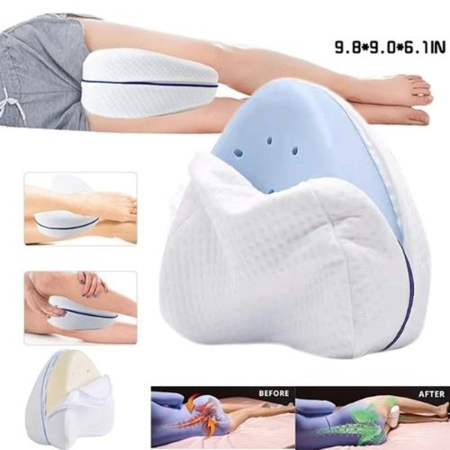 LMXA Contour-Legacy Orthopedic Knee Pillow – Memory Foam Leg Support Cushion for Back, Hip, and Joint Pain Relief, Strapless Pressure-Reducing Alignment Wedge for Bedbound and Side Sleepers