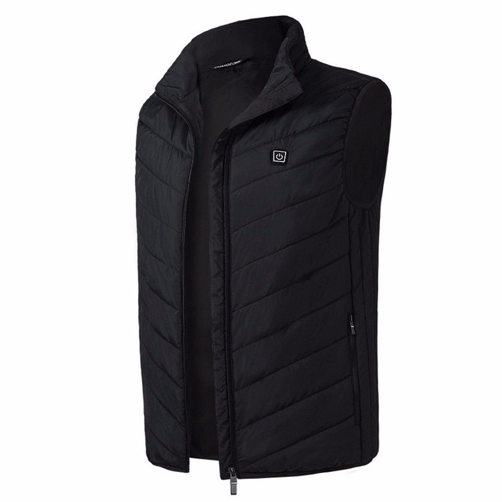 LMXA Core-Warmth Battery-Heated Softshell Vest – Lightweight 3-Zone Electric Warming Body Warmer with 3 Heat Settings & Rechargeable Power Bank