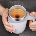 LMXA Mag-Pulse Electric Mixing Cup – Cordless Rechargeable Self-Stirring Mug with Magnetic Fixed Rotor and Stainless Steel Insulation for Protein, Coffee, and Supplements