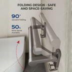 LMXA Mag-Glide Foldable Bathroom Handle for Independent Seniors and Limited Mobility