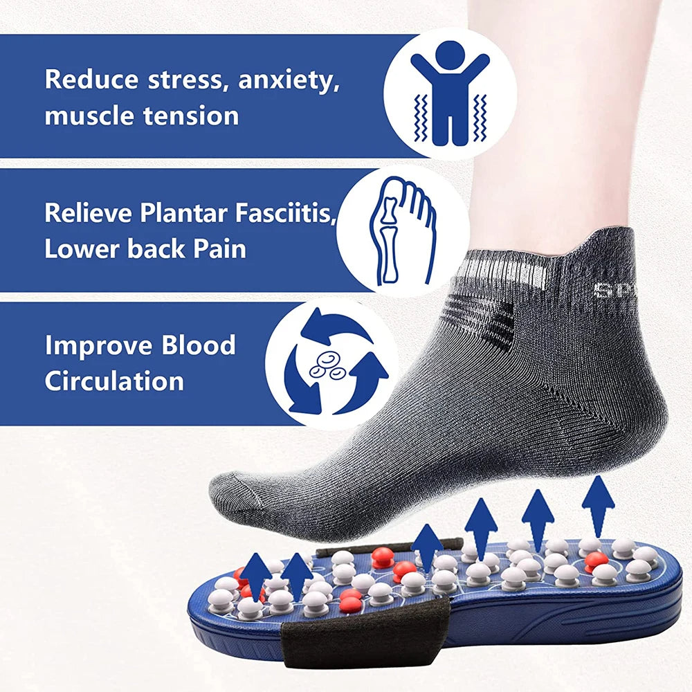LMXA Acu-Step Reflexology Slippers – 39-Point Therapeutic Acupressure Massage Sandal with Adjustable Secure Strap for Plantar Fasciitis, Neuropathy, and Circulation Support