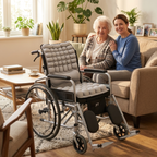 LMXA AeroLift Pro+ Integrated Orthopedic Wheelchair System – Silver-Ion Bio-Tech with Dedicated Lumbar Support & Dual-Pump Technology