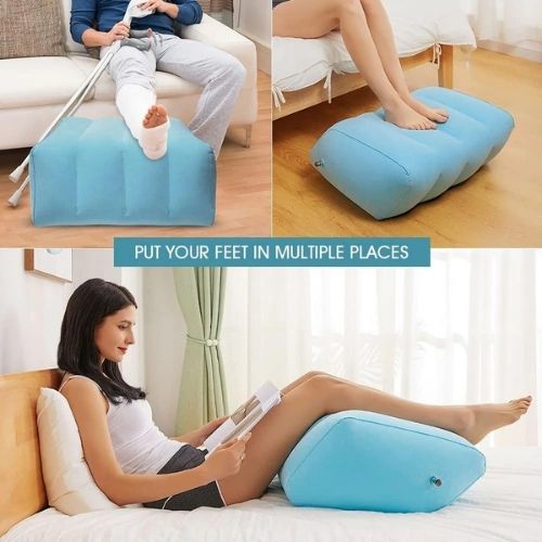 LMXA Contour-Lift Vascular Elevation Pillow – Ergonomic Leg Rest for Edema Relief, Swelling, and Varicose Veins, High-Density Support Wedge for Bedbound and Post-Surgery Patient Recovery