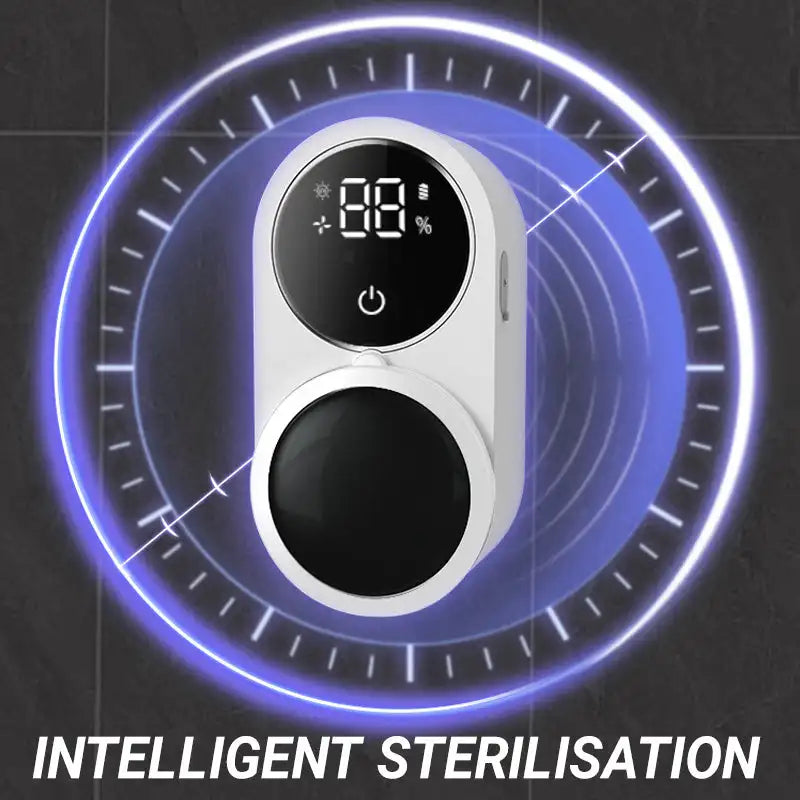 LMXA Sonic-Shield Toothbrush UV Sanitizer – Wall-Mounted UV-C Sterilizer Station with Active Air Drying, LED Smart Screen, and 30-Day Rechargeable Battery