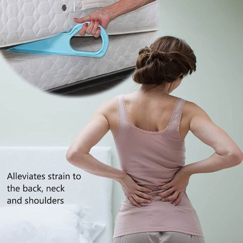 LMXA Lift-Glide 人體工學床墊升降器 – 省力楔形舉昇工具，適合關節炎患者的鋪床幫手，配備彎曲握把，供獨立長者和照護者使用