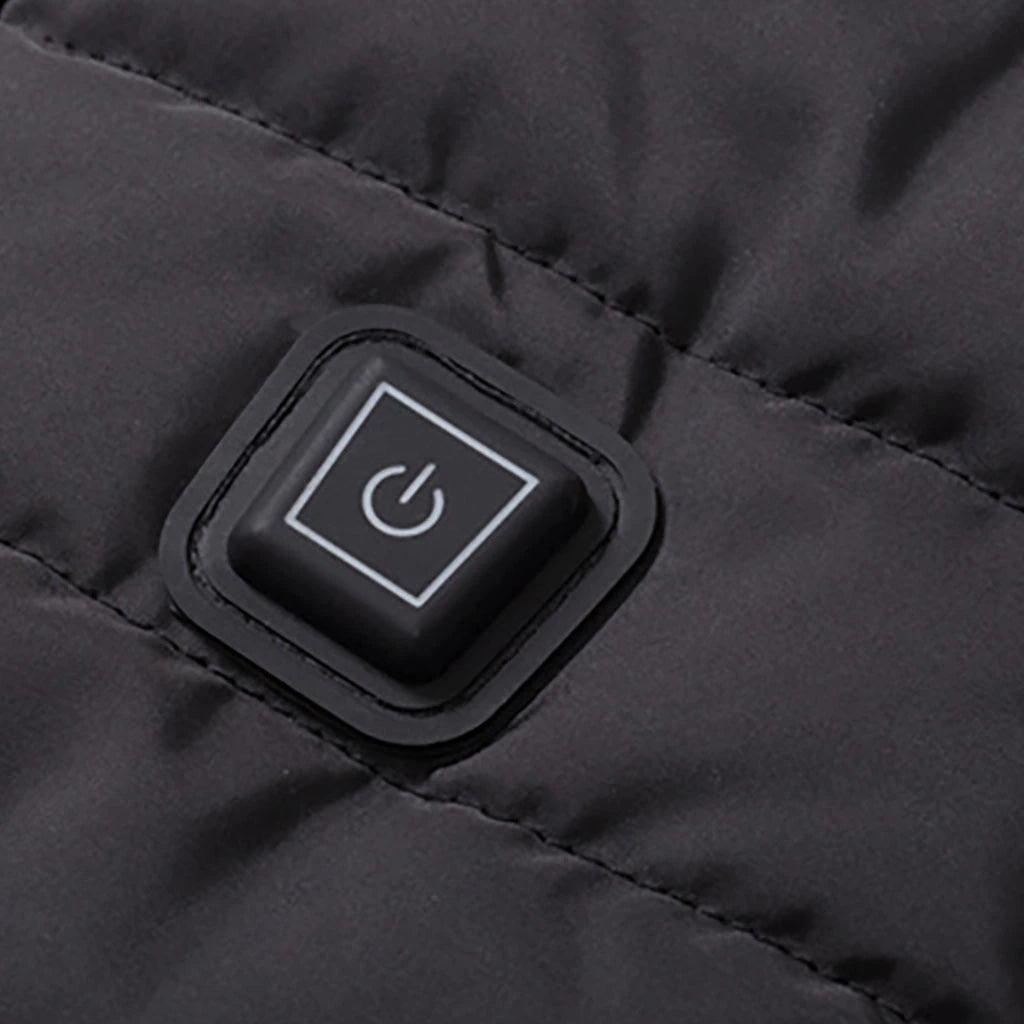 LMXA Core-Warmth Battery-Heated Softshell Vest – Lightweight 3-Zone Electric Warming Body Warmer with 3 Heat Settings & Rechargeable Power Bank