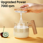 LMXA Vista-Spin 玻璃自攪拌杯 – 400 毫升高硼矽熱漩渦攪拌器，7000 RPM 電池供電電動攪拌杯，適用於咖啡、膠原蛋白和蛋白質