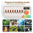 LMXA Aura-Sync Ambient Sound Machine – Rechargeable Bluetooth Sleep Aid with 8 Calming Nature Tones, Adjustable Breathing Light Therapy, and Smart Auto-Off Timer