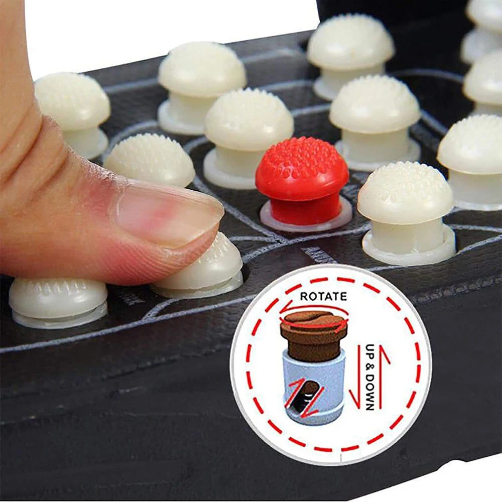 LMXA Acu-Step Reflexology Slippers – 39-Point Therapeutic Acupressure Massage Sandal with Adjustable Secure Strap for Plantar Fasciitis, Neuropathy, and Circulation Support