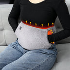 LMXA Velvet-Sooth Electric Heating Waist Belt – 2-in-1 USB Powered Heat Therapy Wrap & Hand Warmer Pocket for Period Cramps, Back Pain, and Joint Stiffness