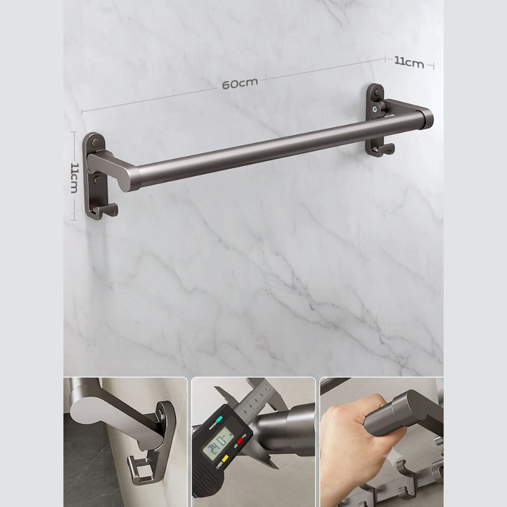 LMXA Mag-Glide Foldable Bathroom Handle for Independent Seniors and Limited Mobility