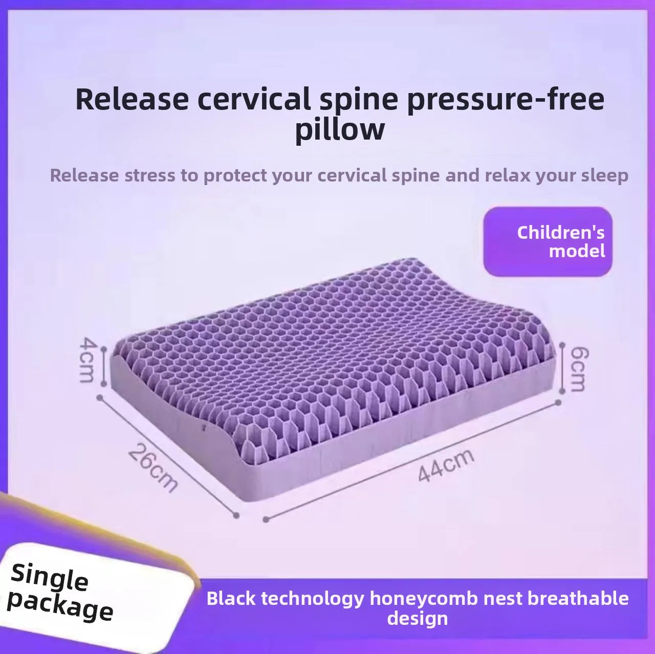 LMXA Somna-Grid Orthopedic TPE Neck Pillow – Breathable Honeycomb Cervical Support Cushion, Dual-Height Anti-Stiffness Pillow, Washable and Hypoallergenic for Independent Seniors