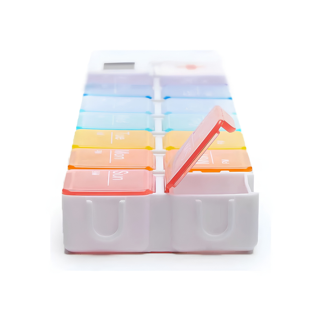 LMXA Smart Audio-Alert Medication Manager – Programmable 7-Day & 14-Day Reminder Series