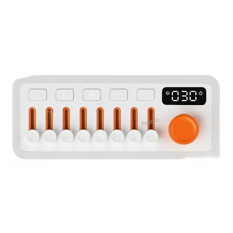 LMXA Aura-Sync Ambient Sound Machine – Rechargeable Bluetooth Sleep Aid with 8 Calming Nature Tones, Adjustable Breathing Light Therapy, and Smart Auto-Off Timer