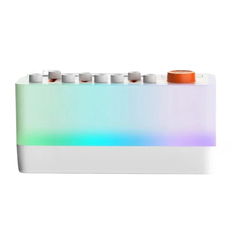 LMXA Aura-Sync Ambient Sound Machine – Rechargeable Bluetooth Sleep Aid with 8 Calming Nature Tones, Adjustable Breathing Light Therapy, and Smart Auto-Off Timer