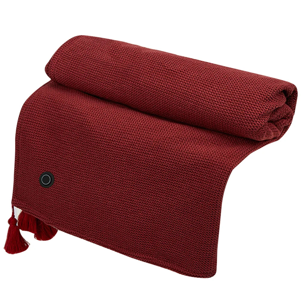 LMXA Aero-Fleece Wearable Heated Blanket Shawl – 8-Zone USB Powered Electric Body Warmer Cape with 3 Heat Levels, Secure Zipper & Machine Washable Design