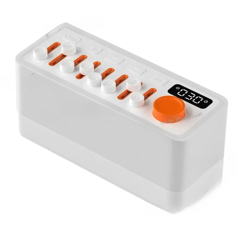 LMXA Aura-Sync Ambient Sound Machine – Rechargeable Bluetooth Sleep Aid with 8 Calming Nature Tones, Adjustable Breathing Light Therapy, and Smart Auto-Off Timer