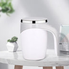 LMXA Mag-Pulse Electric Mixing Cup – Cordless Rechargeable Self-Stirring Mug with Magnetic Fixed Rotor and Stainless Steel Insulation for Protein, Coffee, and Supplements