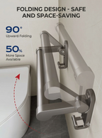 LMXA Mag-Glide Foldable Bathroom Handle for Independent Seniors and Limited Mobility