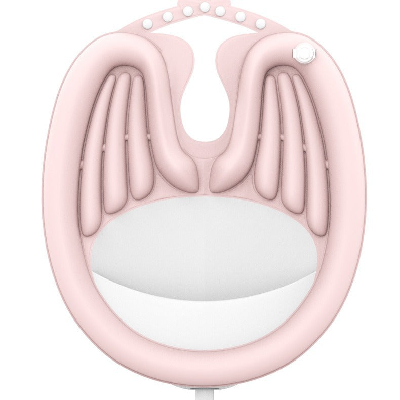 LMXA ComfortWash Inflatable Shampoo Basin in Pink, top view