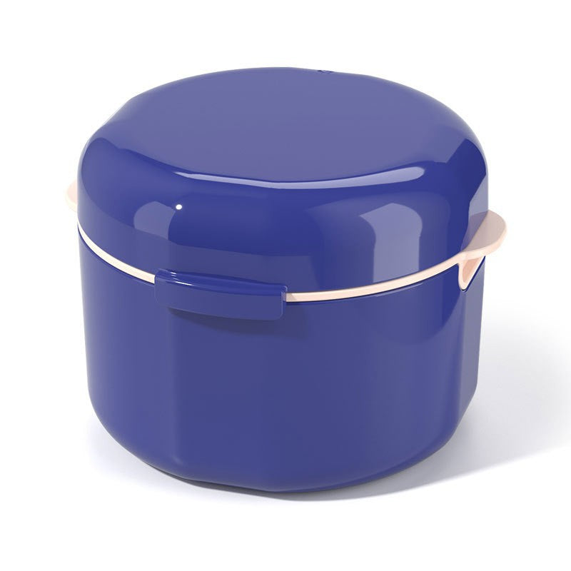 LMXA AeroVent Denture Case interior tray lifted showing drainage design