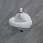LMXA SteadyGrip Suction Bathroom Handle in White, mounted on wall