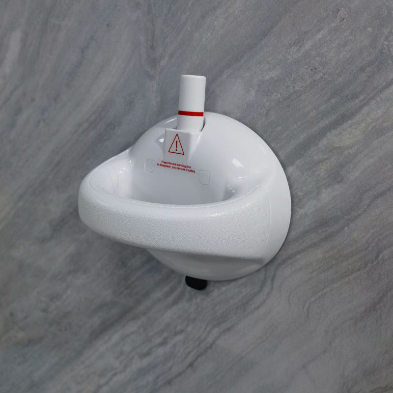 LMXA SteadyGrip Suction Bathroom Handle in White, mounted on wall