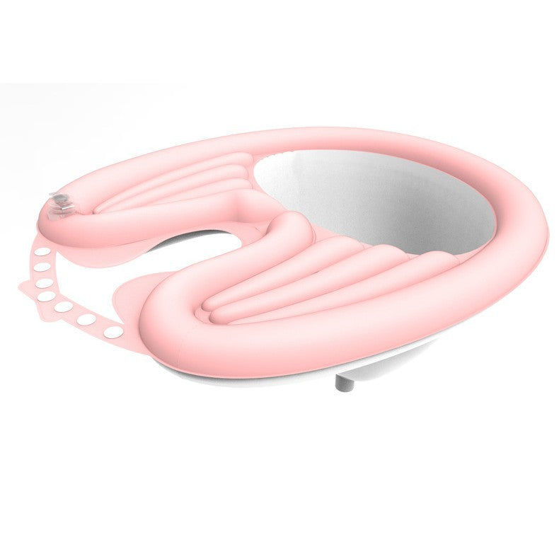 LMXA ComfortWash Inflatable Shampoo Basin in Black, angled view