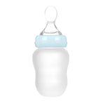 FeedEase Squeeze Feeding Bottle in Blue, standalone product view