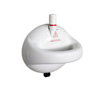 LMXA SteadyGrip Suction Bathroom Handle in White, side angle