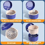 LMXA AeroVent Denture Case how-to-use 4-step guide