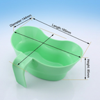 LMXA Comfort-Curve Bedside Rinse Cup dimension diagram with size measurements