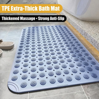 LMXA ComfortSole Non-Slip Massage Shower Mat in Blue