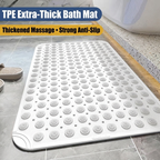 LMXA ComfortSole Non-Slip Massage Shower Mat in White