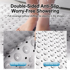LMXA ComfortSole Non-Slip Massage Shower Mat, double-sided anti-slip detail