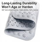 LMXA ComfortSole Non-Slip Massage Shower Mat, durability and suction-cup underside