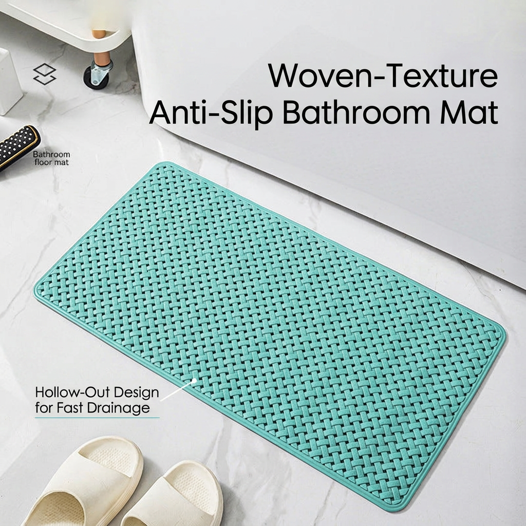 LMXA WeaveGrip Non-Slip Woven Bathroom Mat, hero shot