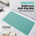 LMXA WeaveGrip Non-Slip Woven Bathroom Mat, double anti-slip protection