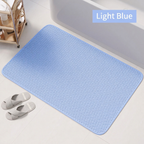 LMXA WeaveGrip Non-Slip Woven Bathroom Mat in Blue