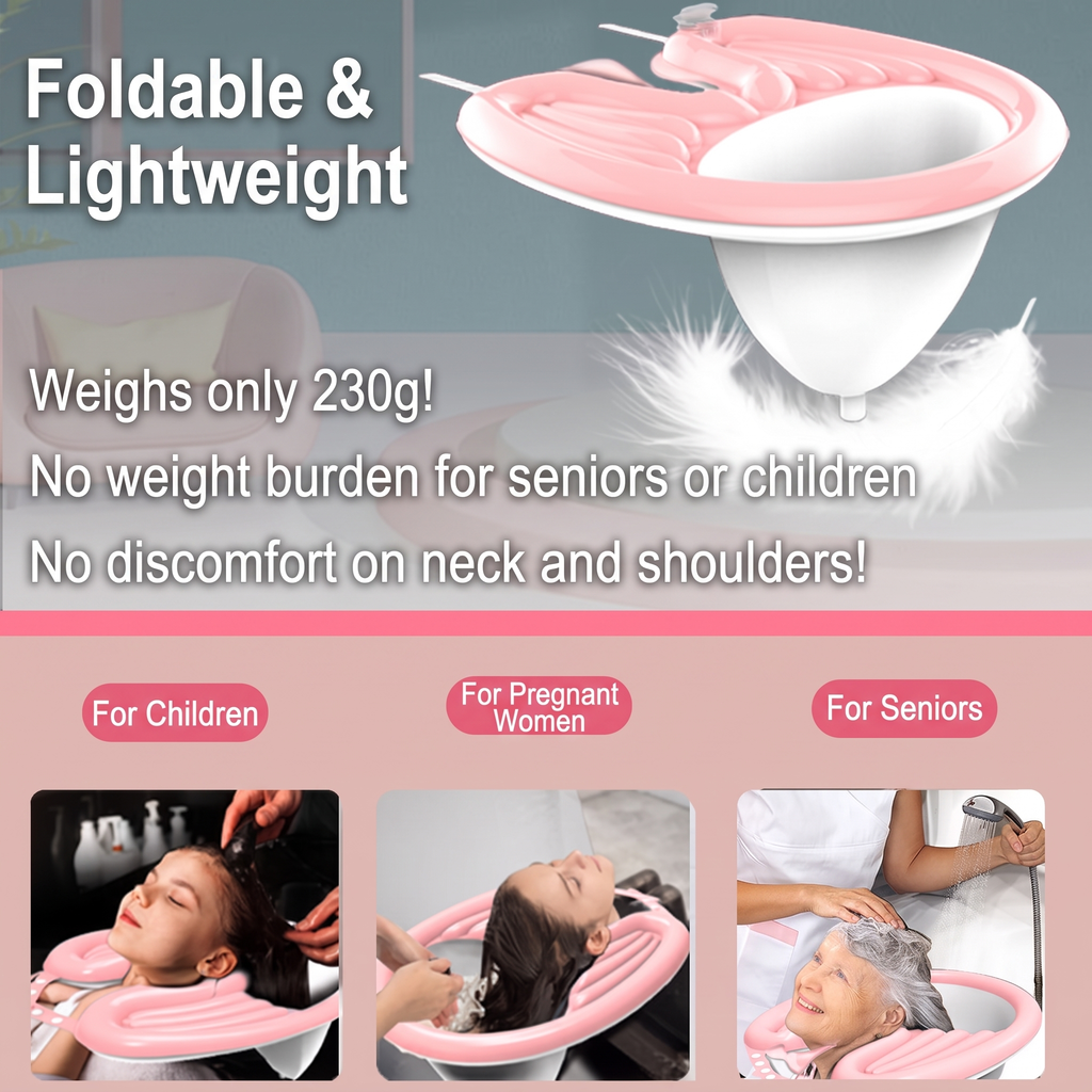 LMXA ComfortWash Inflatable Shampoo Basin, lightweight design for all ages