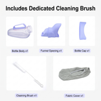 ComfortFit Women's Bedside Urinal, included cleaning kit contents