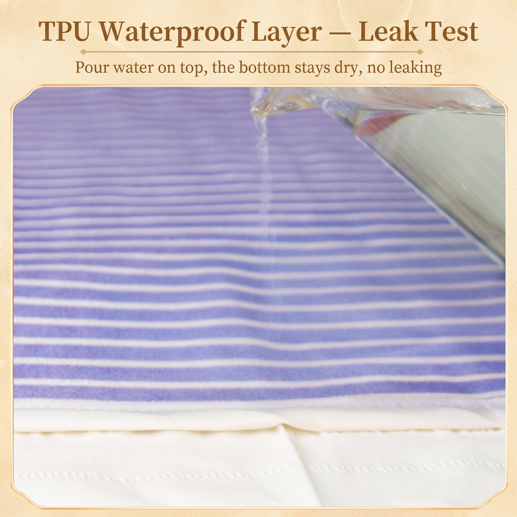 WrapGuard Washable Leak-Protection Wrap, TPU waterproof layer leak test