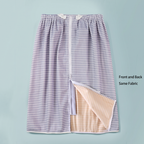 WrapGuard Washable Leak-Protection Wrap in Blue Stripe, front and back same fabric