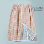 WrapGuard Washable Leak-Protection Wrap in Pink Plaid, reversible fabric detail